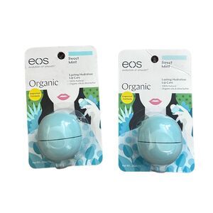EOS Evolution Of Smooth ORGANIC SWEET MINT Lip Balm Lot of 2 NEW